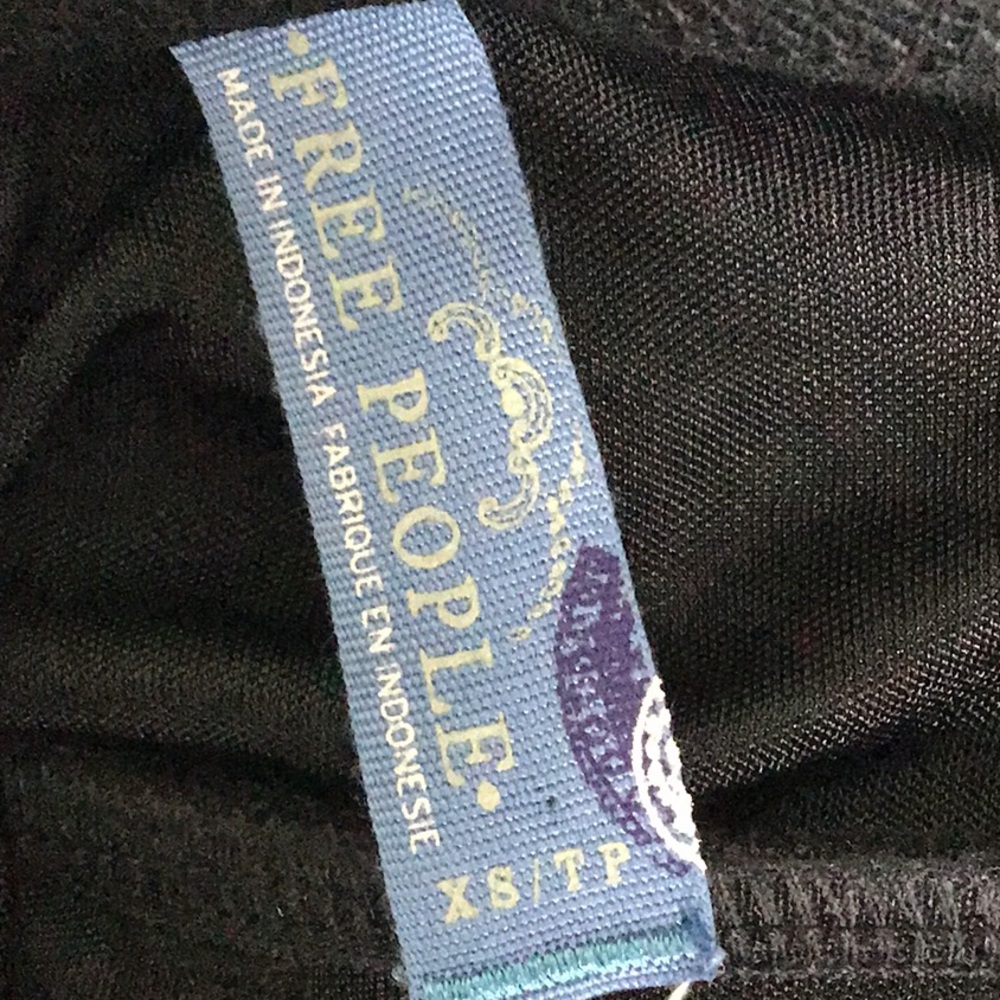 Free People Black Camisole with Embellished Straps - Picture 6 of 7